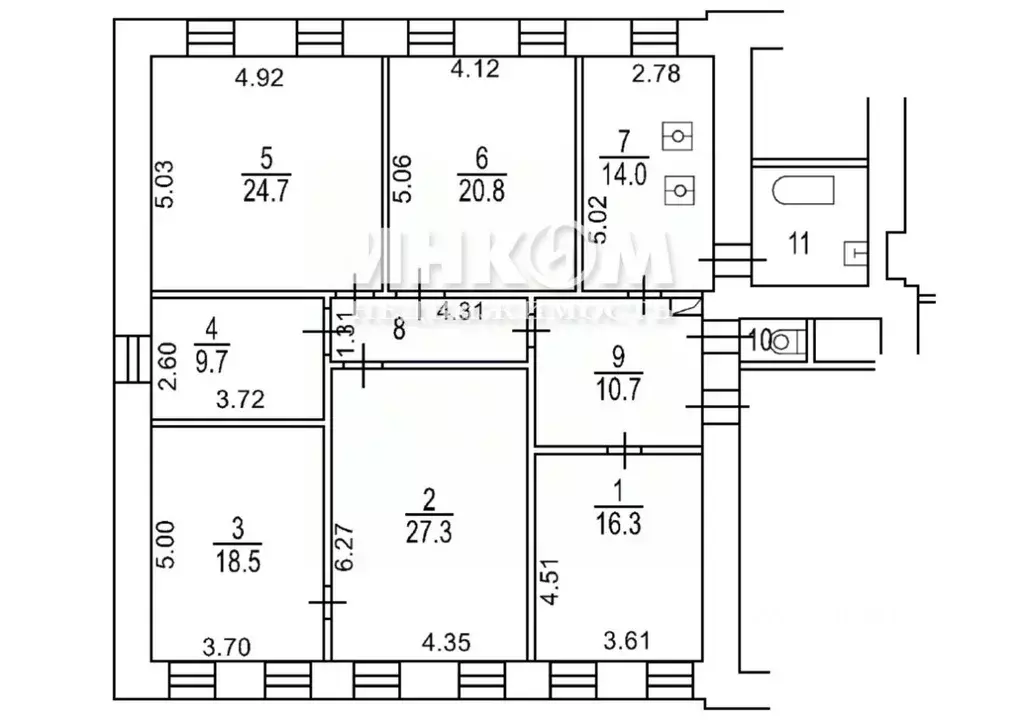 6-к кв. Москва ул. Петровка, 17С2 (154.6 м) - Фото 1