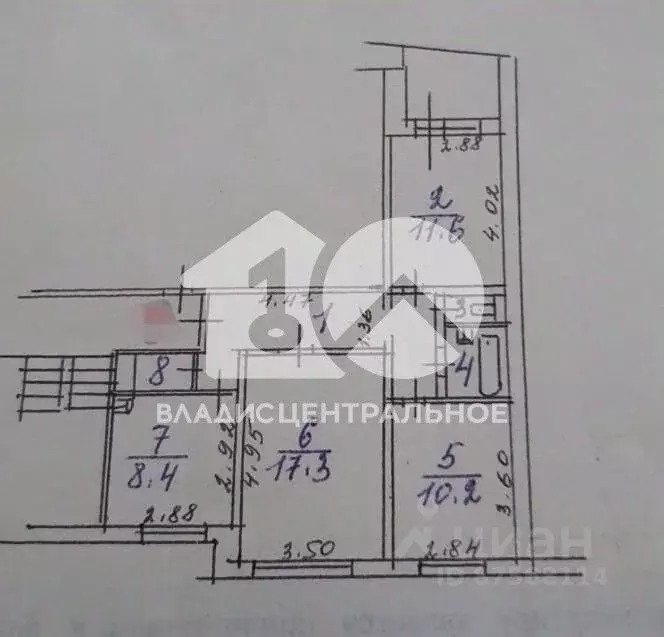 3-к кв. Новосибирская область, Искитим Индустриальный мкр, 32 (65.3 м) - Фото 2