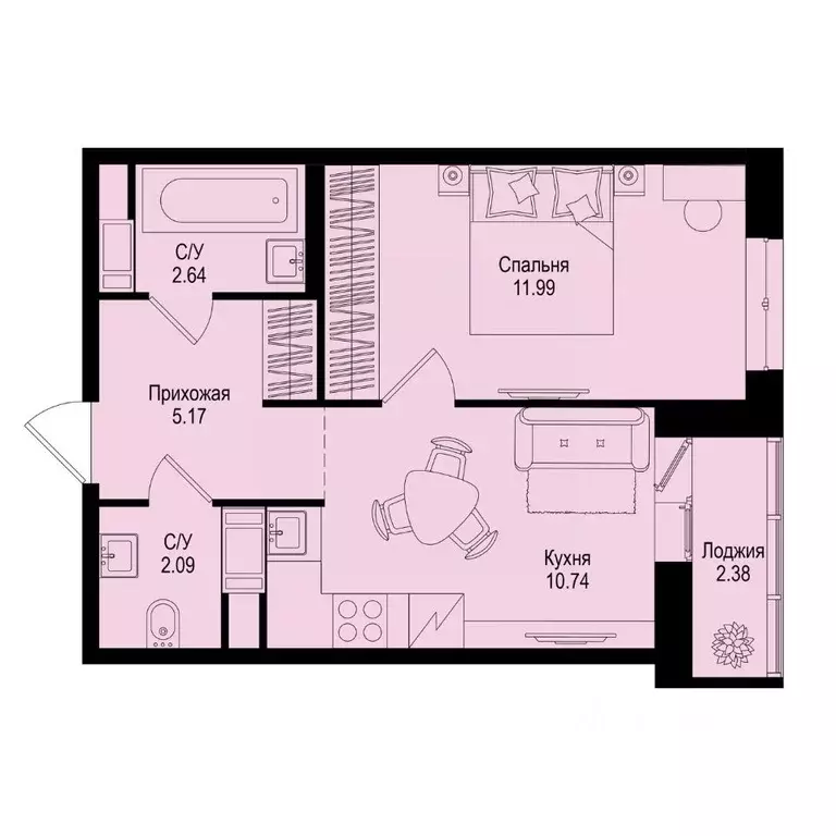 1-к кв. Ленинградская область, Всеволожский район, Заневское городское ... - Фото 1