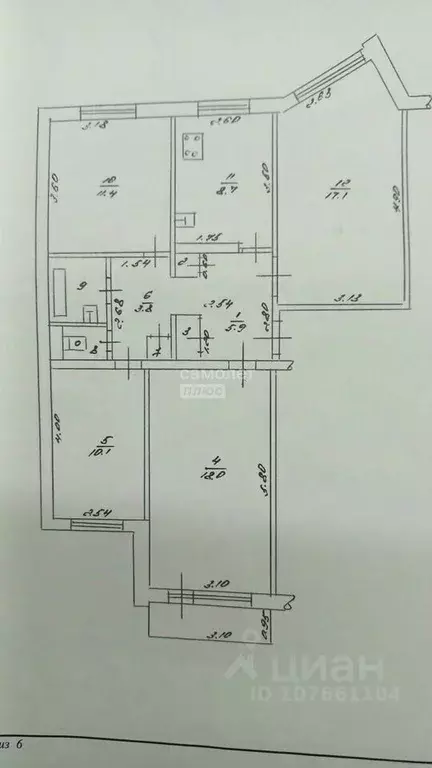 4-к кв. Липецкая область, Липецк 15-й мкр, 14 (79.9 м) - Фото 2