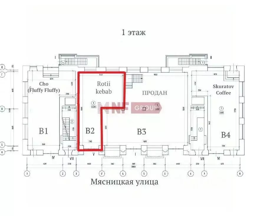 Торговая площадь в Москва Мясницкая ул., 13С2 (74 м) - Фото 1