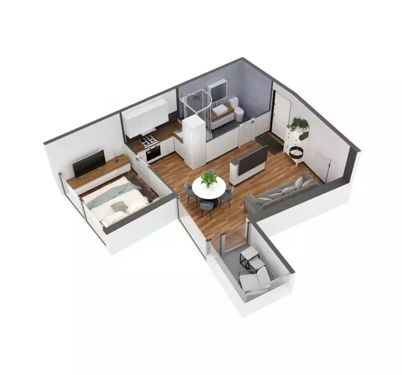 2-к кв. Крым, Ялта ул. Дражинского, 53 (61.8 м) - Фото 1