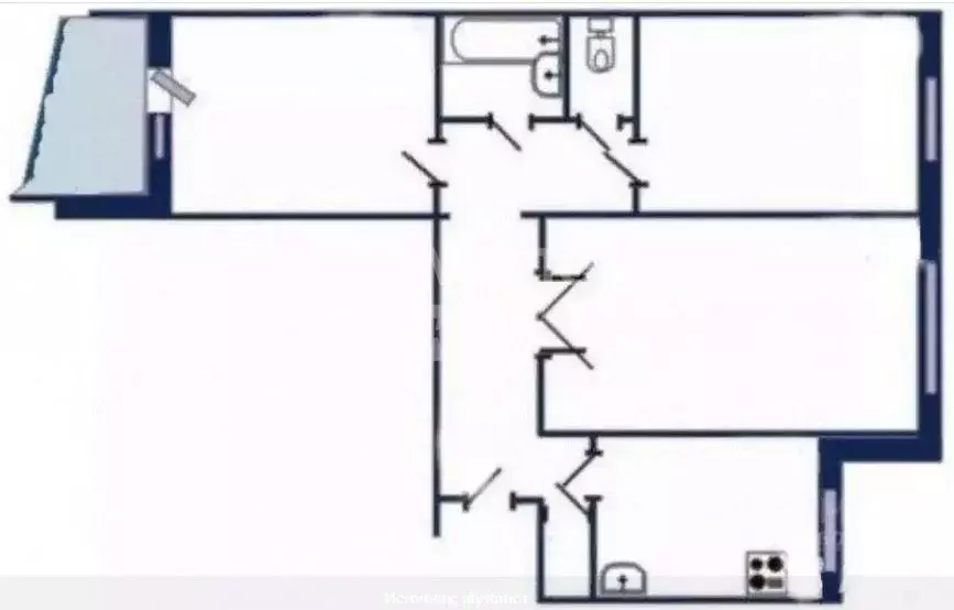 3-к кв. Челябинская область, Челябинск ул. Косарева, 52 (68.4 м) - Фото 2