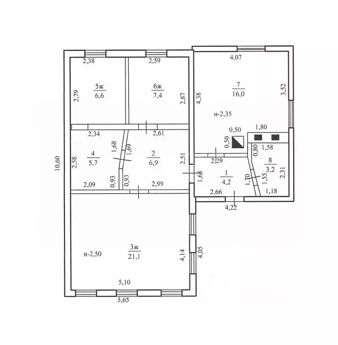 Дом в Оренбургская область, Оренбург Сахалинская ул., 35 (71 м) - Фото 2