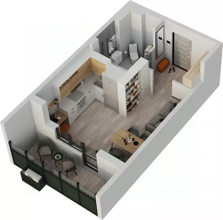 1-к кв. Татарстан, Нижнекамск Время жилой комплекс (30.0 м) - Фото 1