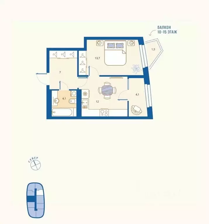 1-к кв. Пензенская область, Пенза Арбеково жилрайон, Дальнее Арбеково ... - Фото 2