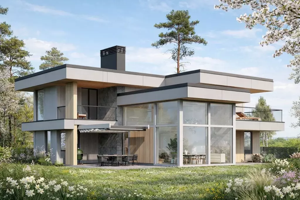 Коттедж в Ленинградская область, Всеволожский район, Морозовское ... - Фото 1