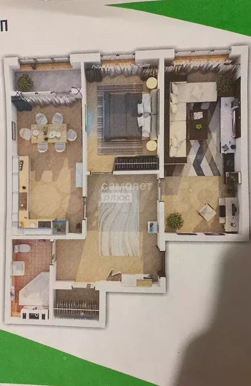 2-к. квартира, 80 м, 6/10 эт. - Фото 0