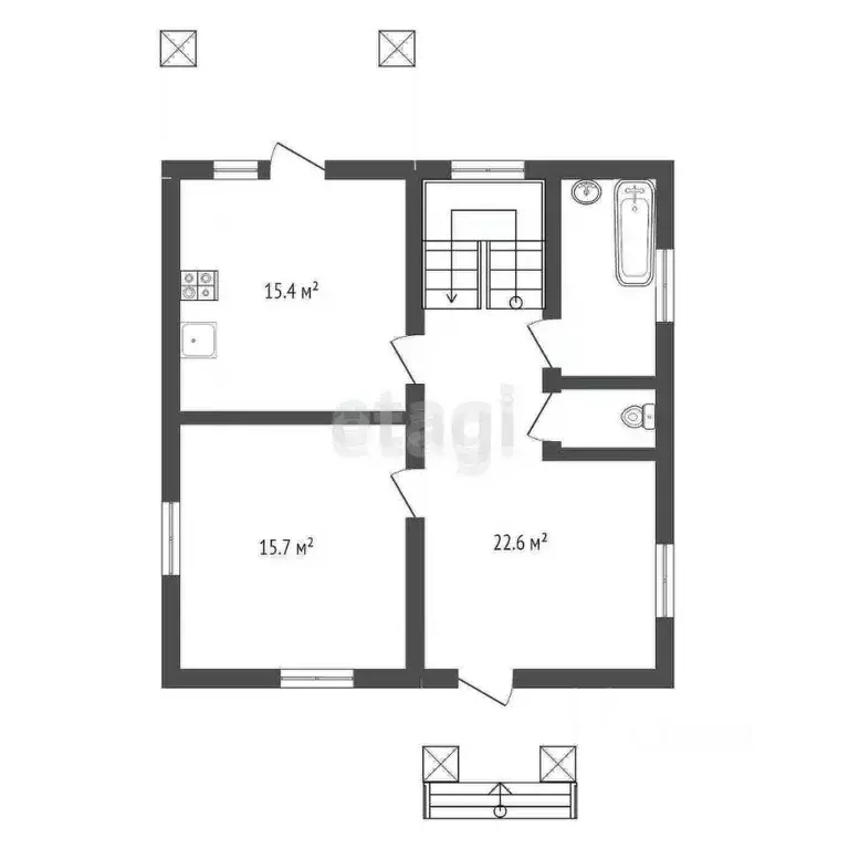 Дом в Воронежская область, с. Новая Усмань ул. 2-я Ботаническая, 10А ... - Фото 2