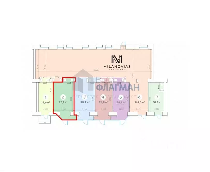 Помещение свободного назначения в Москва Ленинский просп., 62/1 (28 м) - Фото 2
