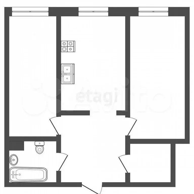 2-к. квартира, 84,1 м, 6/10 эт. - Фото 0