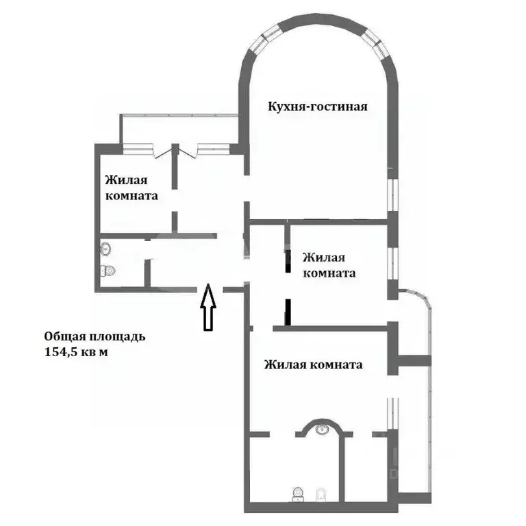 3-к кв. Тюменская область, Тюмень ул. Хохрякова, 45 (154.5 м) - Фото 1