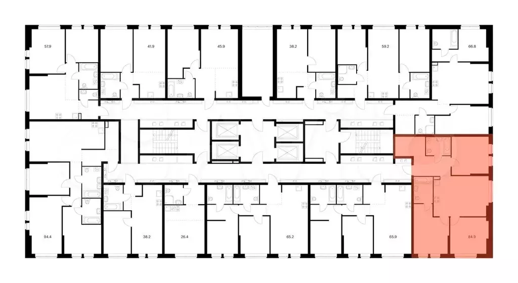 3-к. квартира, 85,6 м, 19/32 эт. - Фото 1