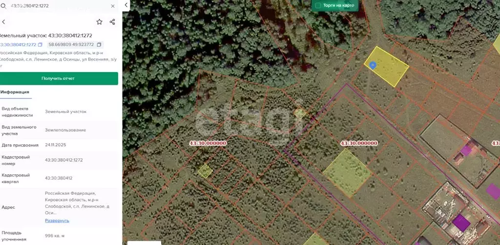 Участок в Ленинское сельское поселение, деревня Осинцы, коттеджный ... - Фото 2