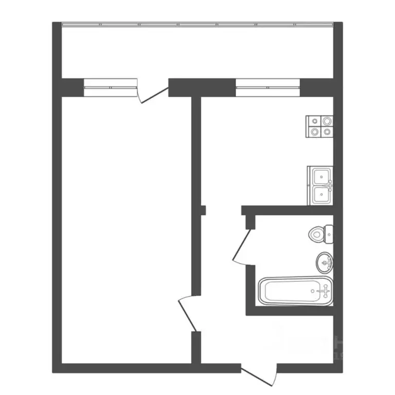 1-к кв. Тюменская область, Тюмень ул. Максима Горького, 10 (34.8 м) - Фото 2