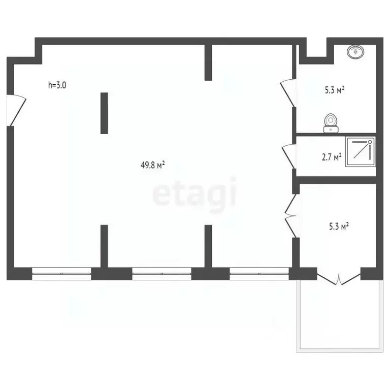 Офис в Московская область, Дмитров Шлюзовая ул., 8к3 (63 м) - Фото 2