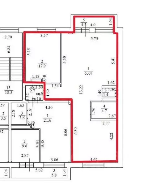 Свободной планировки кв. Смоленская область, Вязьма Красноармейское ... - Фото 0