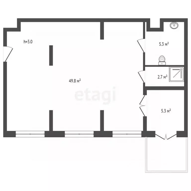 Офис в Московская область, Дмитров Шлюзовая ул., 8к3 (63 м) - Фото 2