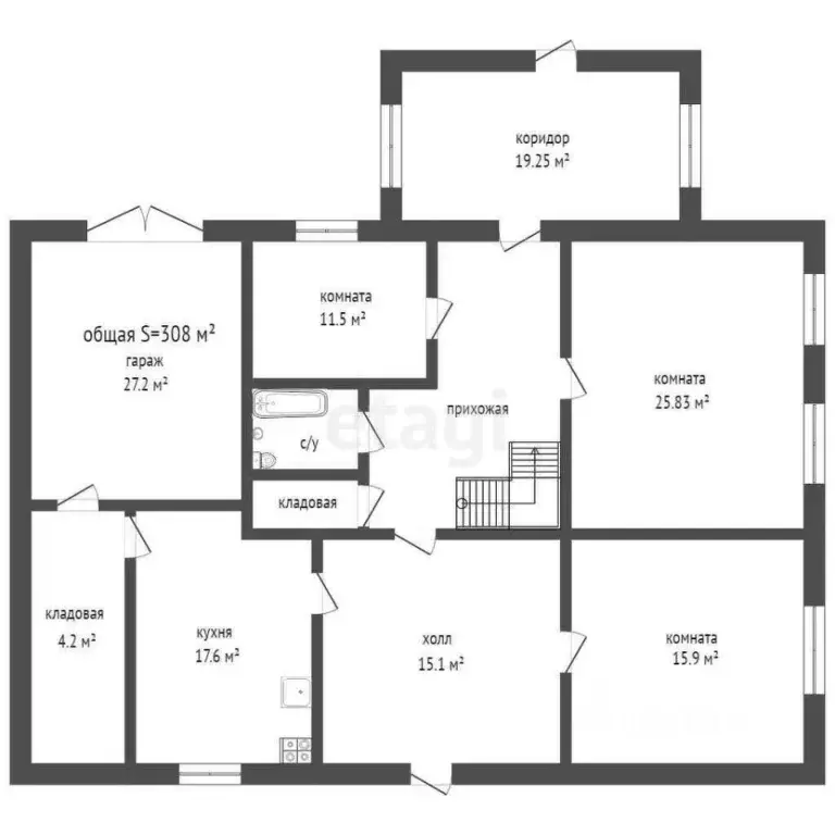 Дом в Брянская область, Жуковка ул. Чапаева, 43Ж (308 м) - Фото 1