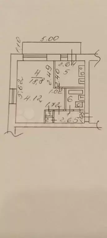 1-к. квартира, 31,5 м, 1/5 эт. - Фото 0