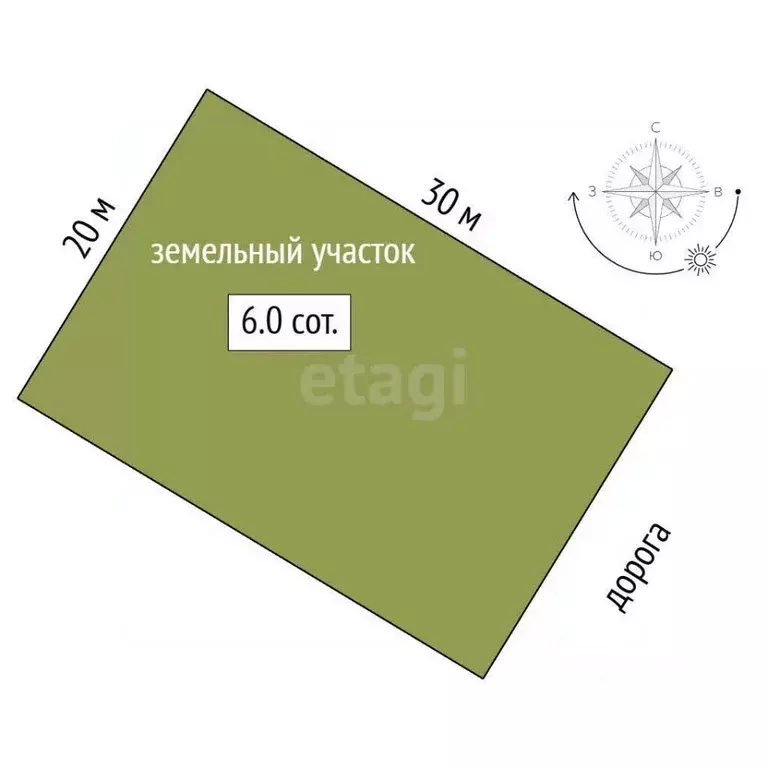 Участок в Крым, Симферопольский район, с. Мирное ул. Бекира Османова ... - Фото 2