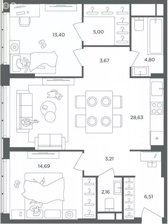 3-комнатная квартира: Москва, Шмитовский проезд, 39к4 (85 м) - Фото 0