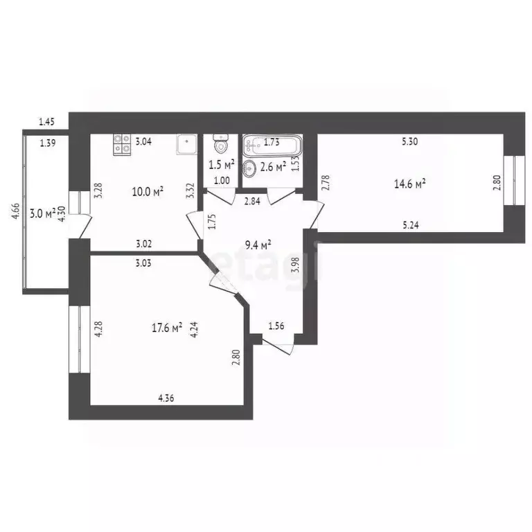 2-к кв. Башкортостан, Гафурийский район, Красноусольский сельсовет, с. ... - Фото 2