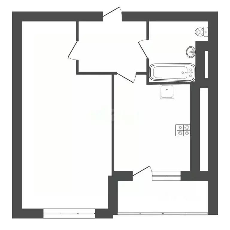 1-к кв. Тульская область, Тула ул. Героя России Зиничева, 7 (30.8 м) - Фото 2