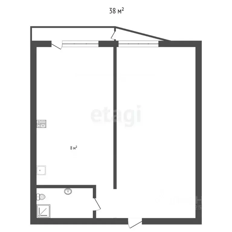 1-к кв. Ставропольский край, Кисловодск ул. Пушкина (38.0 м) - Фото 1