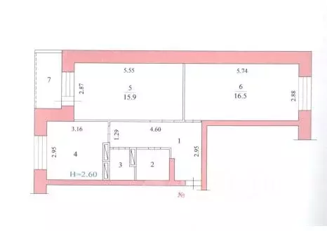 2-к кв. Волгоградская область, Волжский Оломоуцкая ул., 18 (57.3 м) - Фото 1