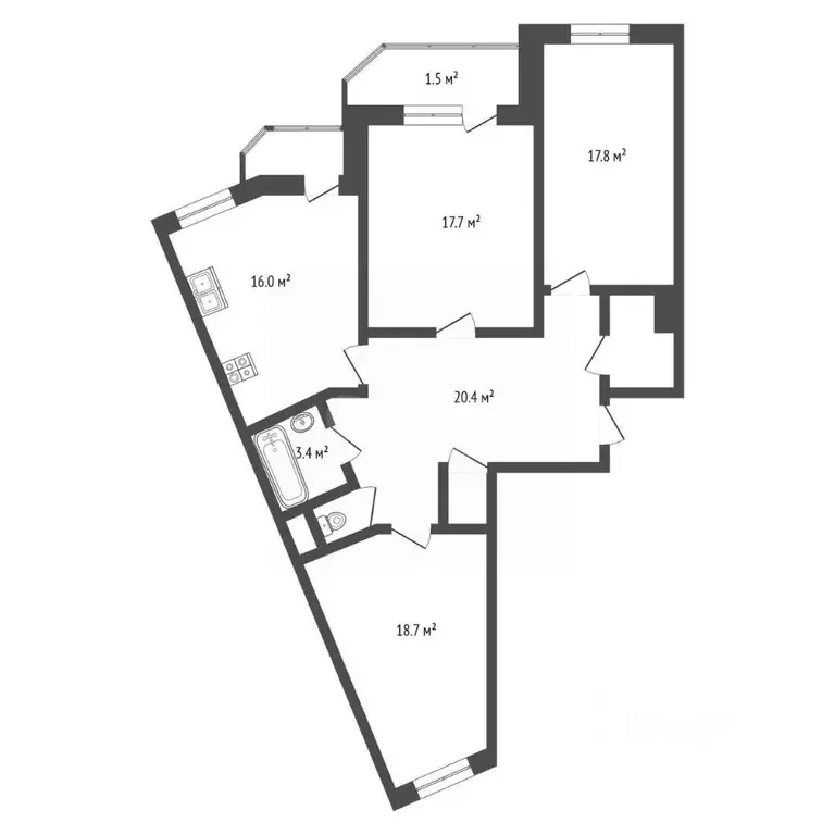 3-к кв. Московская область, Истра муниципальный округ, с. Рождествено ... - Фото 1