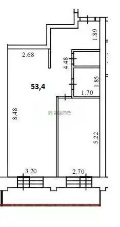 1-к кв. Томская область, Томск Черемошники мкр, ул. Строевая, 7 (53.3 ... - Фото 1