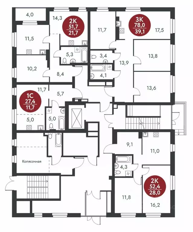 3-к кв. Новосибирская область, Новосибирск Скандинавские Кварталы ... - Фото 2