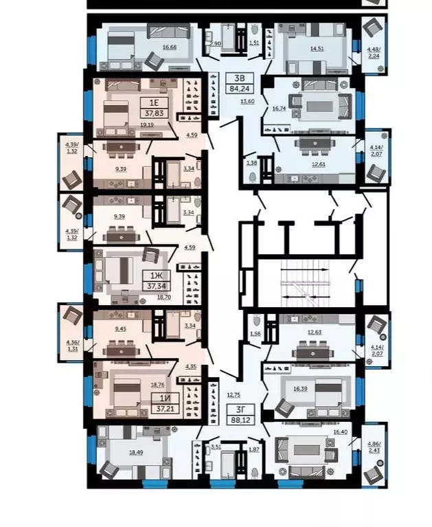 3-к кв. Ростовская область, Ростов-на-Дону Новое Поселение мкр, Фоур ... - Фото 1