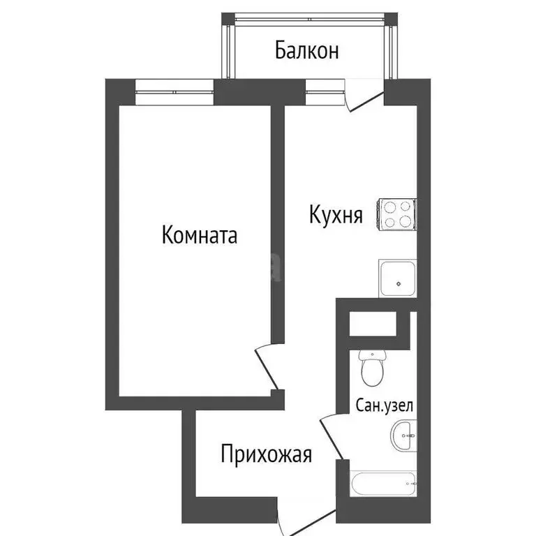 Квартира-студия: Ульяновск, улица Аблукова, 6 (24.2 м) - Фото 1