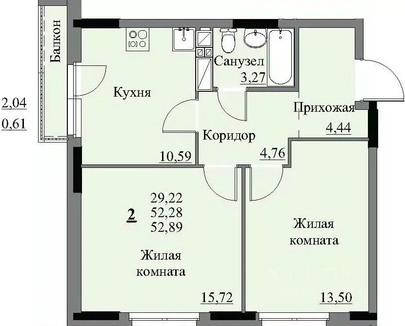 2-к кв. Удмуртия, Ижевск Автопроизводство жилрайон, 3-й мкр, Арден на ... - Фото 0