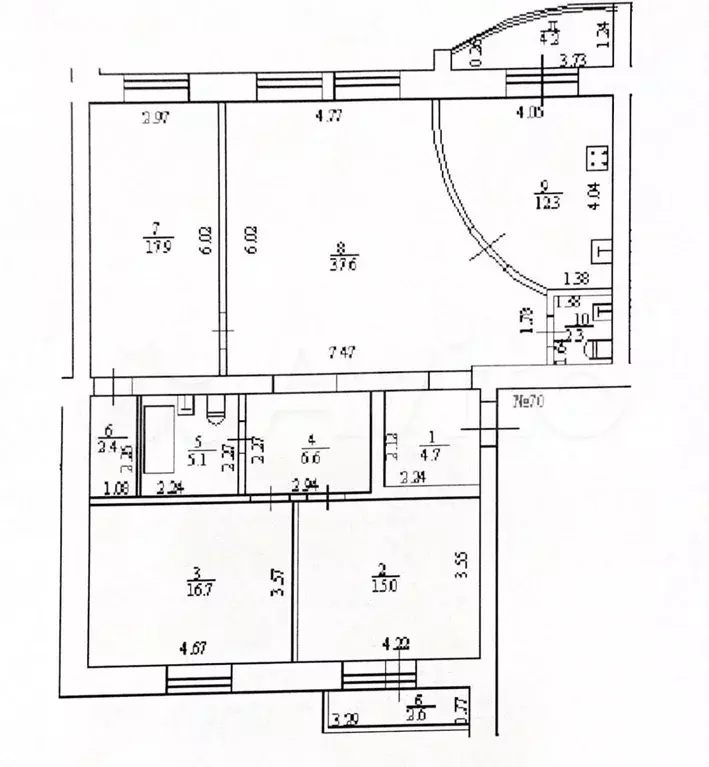 4-к. квартира, 130 м, 6/9 эт. - Фото 0