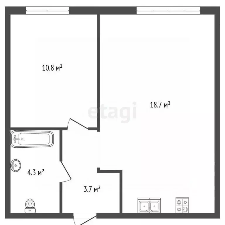 1-к кв. Санкт-Петербург наб. Обводного Канала, 169 (37.0 м) - Фото 2