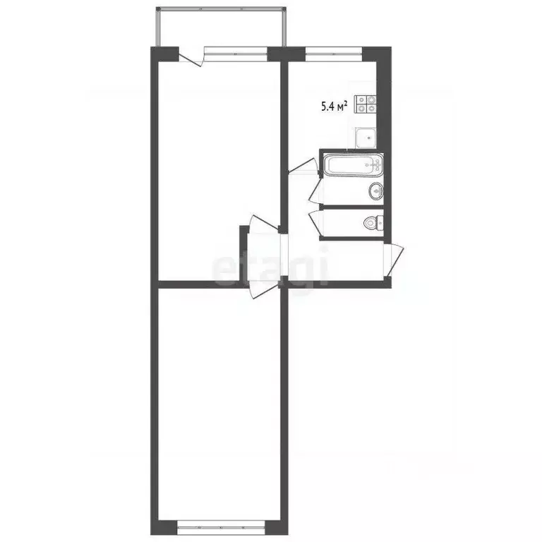 2-к кв. Архангельская область, Архангельск просп. Дзержинского, 17к2 ... - Фото 1