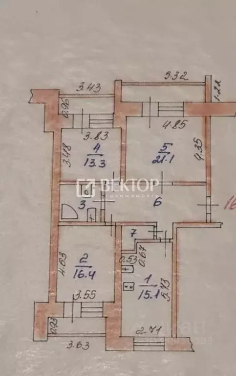 3-к кв. Ивановская область, Иваново ул. Суворова, 38 (94.0 м) - Фото 1