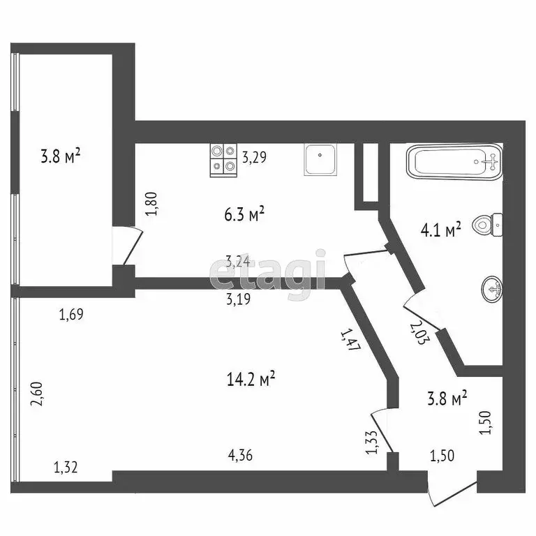 1-комнатная квартира: Евпатория, проспект Победы, 89 (40.4 м) - Фото 0