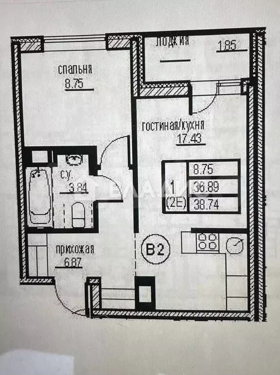 2-к. квартира, 40 м, 15/20 эт. - Фото 0