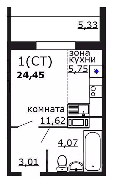 Студия Челябинская область, Челябинск Краснопольская Площадка 1 ... - Фото 1