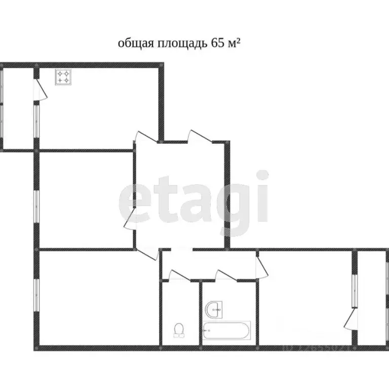 3-к кв. Костромская область, Кострома ул. Свердлова, 99 (65.0 м) - Фото 2