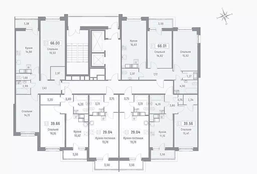 2-к кв. Ленинградская область, Мурино Всеволожский район, просп. ... - Фото 2