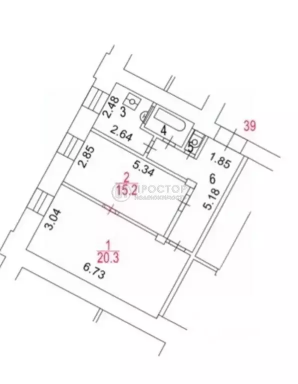 2-к кв. Москва ул. Грузинский Вал, 26С1 (54.5 м) - Фото 2