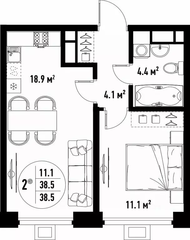 2-к кв. Астраханская область, Астрахань ул. Бэра, 29 (38.5 м) - Фото 2