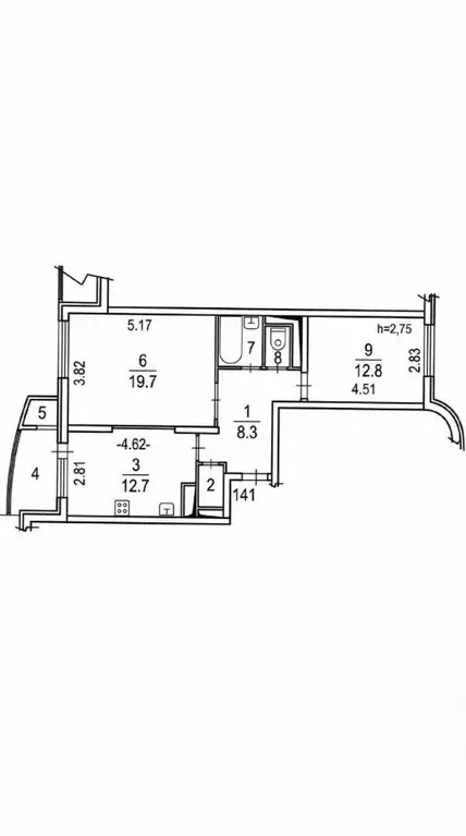 2-к кв. Московская область, Химки Сходня мкр, Первомайская ул., 37к2 ... - Фото 2