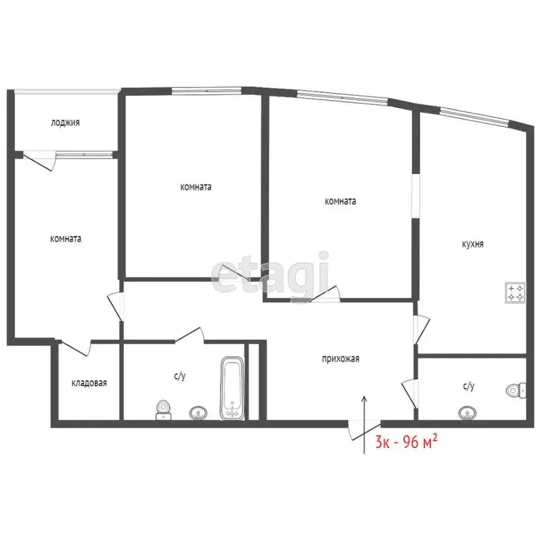 3-к кв. Свердловская область, Екатеринбург ул. Юмашева, 15 (104.0 м) - Фото 1