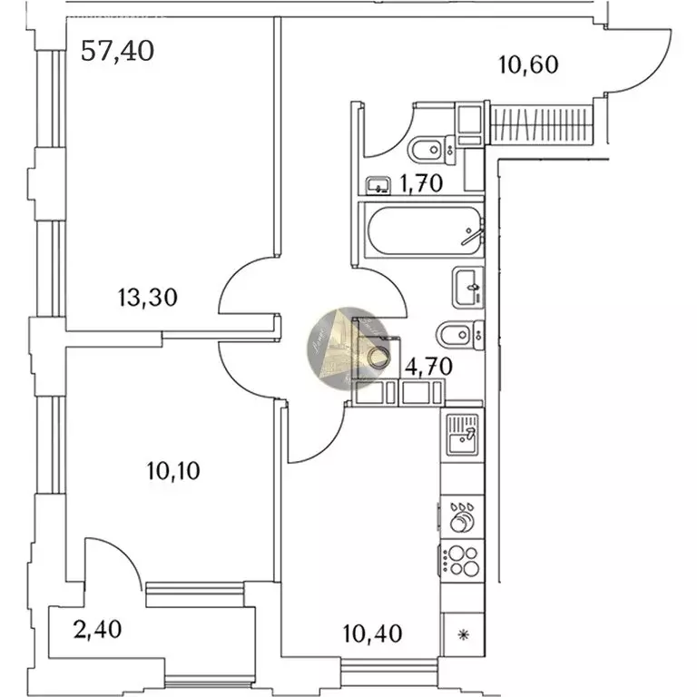 2-комнатная квартира: Санкт-Петербург, Планерная улица, 99 (57.4 м) - Фото 1